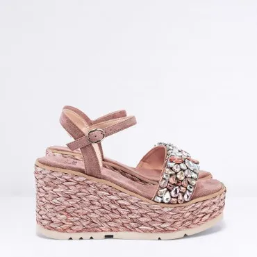  ALMA BLUE Snadalo Zeppa con pietre Col. Rosa
