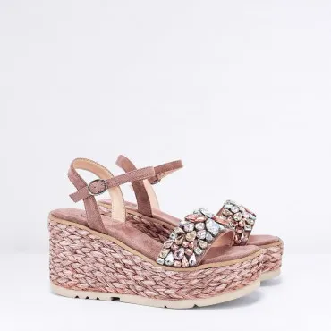  ALMA BLUE Snadalo Zeppa con pietre Col. Rosa